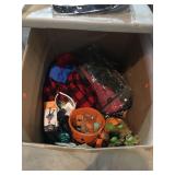 Box of Various Halloween Decor & Accessories