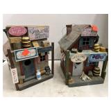 2 bird houses.  General Stores. Rustic.  Approx