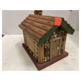 Log Cabin. Decor piece.  7x 5x 6in high