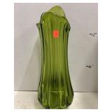 MCM Green Glass Vase. 16in tall.
