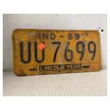 1959 Indiana license plate