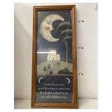 Framed Decorative Print. Approximately 20 x 9.5