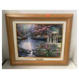 Framed Thomas Kinkade Print. 19 x 16 in