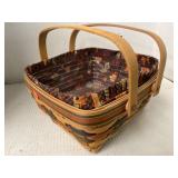 1997 Longaberger Square Basket With Decorative