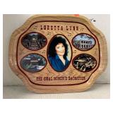 Loretta Lynn Commemorative Metal Tray. 16 x 13 in