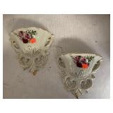 Two ceramic Wall Sconces