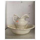Large Pitcher and Wash Basin