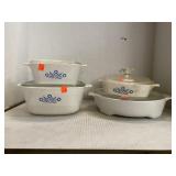 Set of Four Corningware Baking Dishes