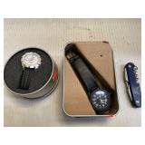 Lot of Two Watches and a Multi Function Knife.