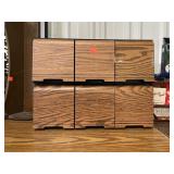 2 Wood Grain Plastic CD Cases. Cases Have CDs in