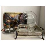 Miscellaneous Lot Silver Plate rack With Two