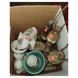 Box Lot of Vntg Lamps & Pottery