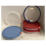 5 Cnt Divided Plates w/ Lids Including 3