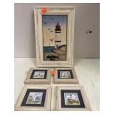 5 pc Lighthouse Picture Collection  8x11 & 4in