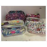 6pc Lot Train Cases & Zip Pouches