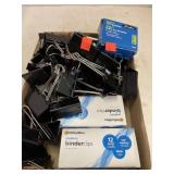Lot of Mixed Binder Clips & 1/4in Staples