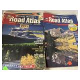 5 old road atlases.