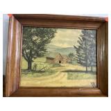 Wood framed picture. 14x17.