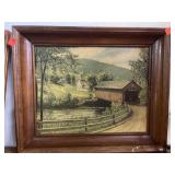 Wood framed picture. 14x17.