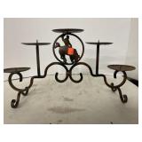 Wrought Iron Cowboy / Rodeo 5 Place Candle