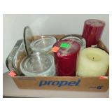 27 Glass Candle Holders/ 2 Cnt Cherry Candles & 1