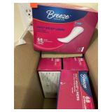 4 Boxes breeze Extra Long Panty Liners. 68 liners
