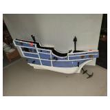 Wood Ship Approx 25 Inches Long by 10 Tall