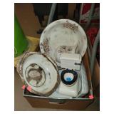 Box Lot W/ Misc Dishes/Glassware/Enamelware