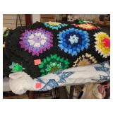 2 Cnt Crocheted Blanket  & Quilt