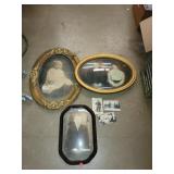3 Cnt Vntg Framed Pictures & 3 Cnt Small Old