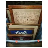 Tote of Frames Art/Needlepoint Art