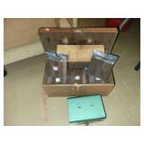 Tool Box With Wood Sticks & Small Metal Box