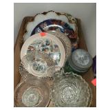 Misc Glass Flate/ Plates/Deviled Egg Plate/ Etc