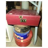 3 Cnt  Metal Tins & Small Jewelry Box
