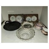 Lot of Glass Bowls Cream & Sugar  Bowl  Etc