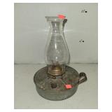 Antique Oil Lamp Approx 12 Inches Tall