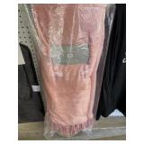 2 Plush fringed Blanket Throws.  50x60