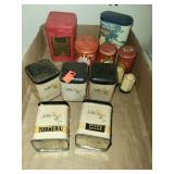 Flat of Vntg Containers