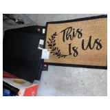 4 total Doormats. 3 are plain.
