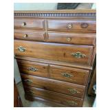 5 Draw Wooden Dresser approx 48 x 32 x 16 inches