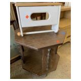 End Table & paper Towel Holder Lot
