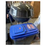 Small Charcoal Grill w/ Charcoal  Storage