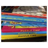 8 large puzzle books.