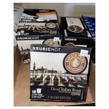 4 boxes K-cup coffee.  18/ box.