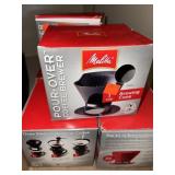 6 Melitta pour over Coffee Brewers.