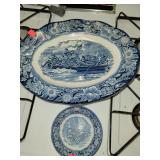 Liberty Blue Serving Dish & Bowl