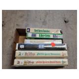 Flat of 6 VHS Movies 3 Are Herbie the Love Bug