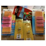Pencils, Scissors, Erasers flat