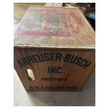 BUDWEISER.  ANHEUSER-BUSCH. Wood Crate w/ lid.