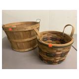 Lot of 2 Baskets  Larger is 14 in Diameter.